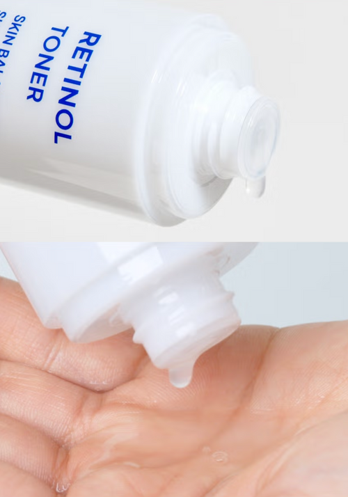 K-Beauty retinol toner with bakuchiol for pore tightening and elasticity