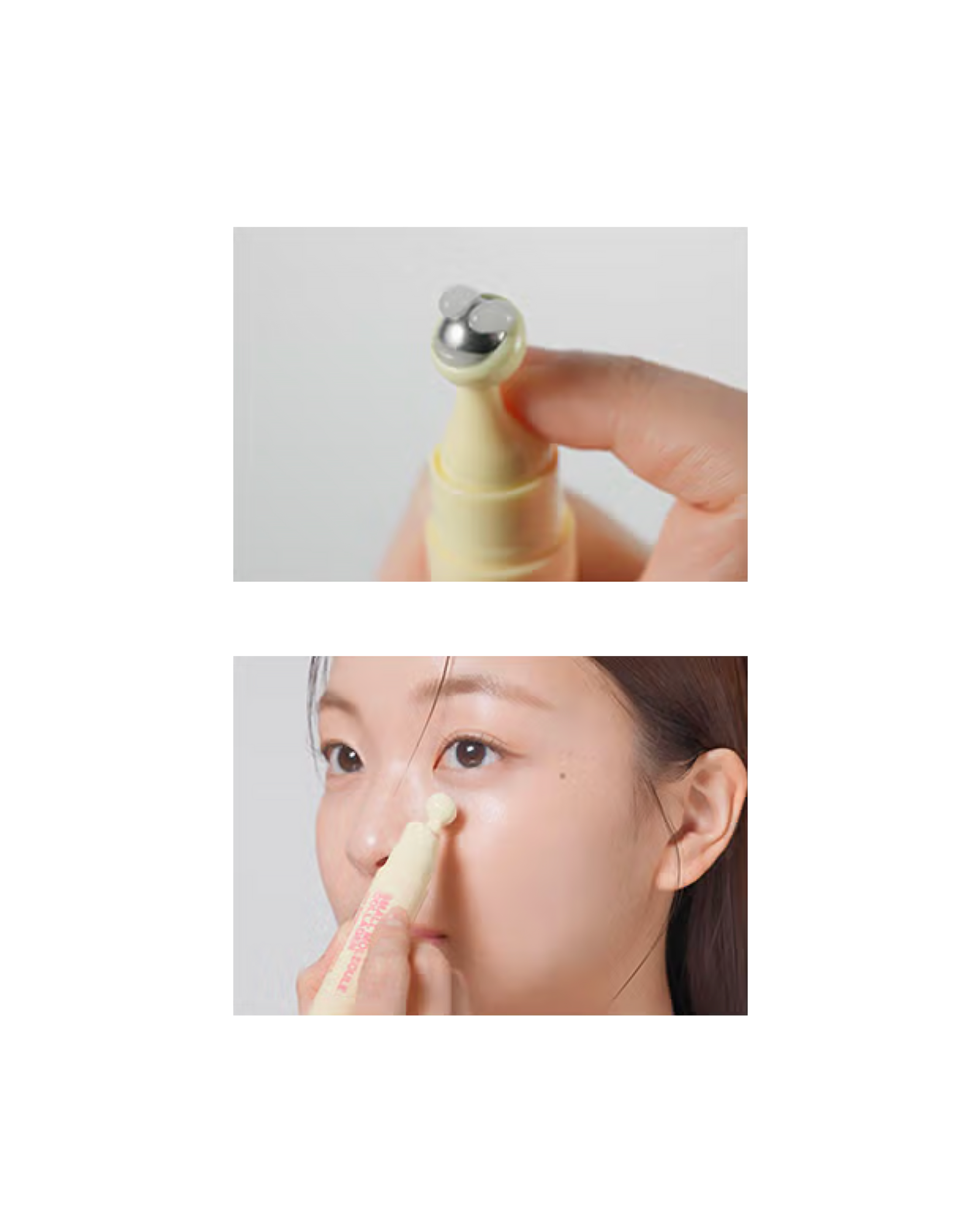 360° cooling metal eye-massage roller for lifting and depuffing