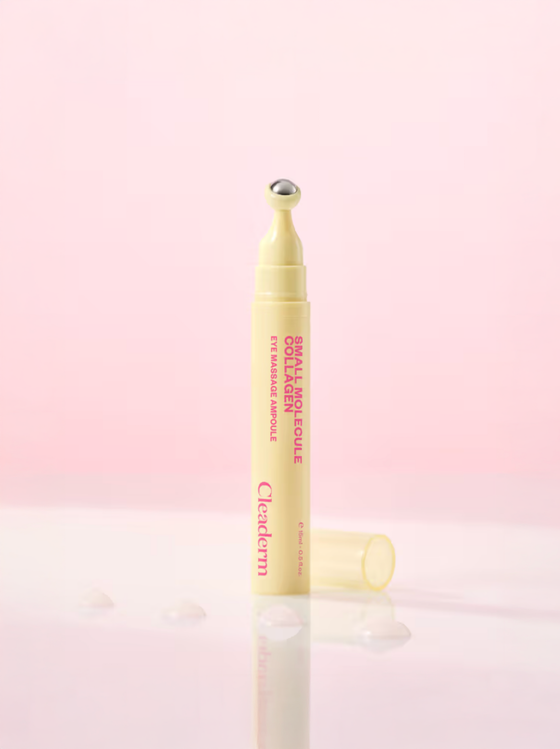 Cleaderm Small Molecule Collagen Eye Massage Ampoule – Korean collagen eye serum with massage roller