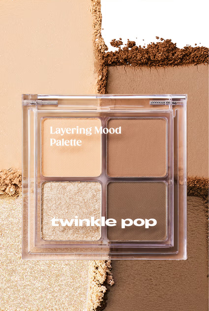 Twinkle Pop Caramel Glaze Eyeshadow Palette – Autumn Warm K-pop Idol Makeup