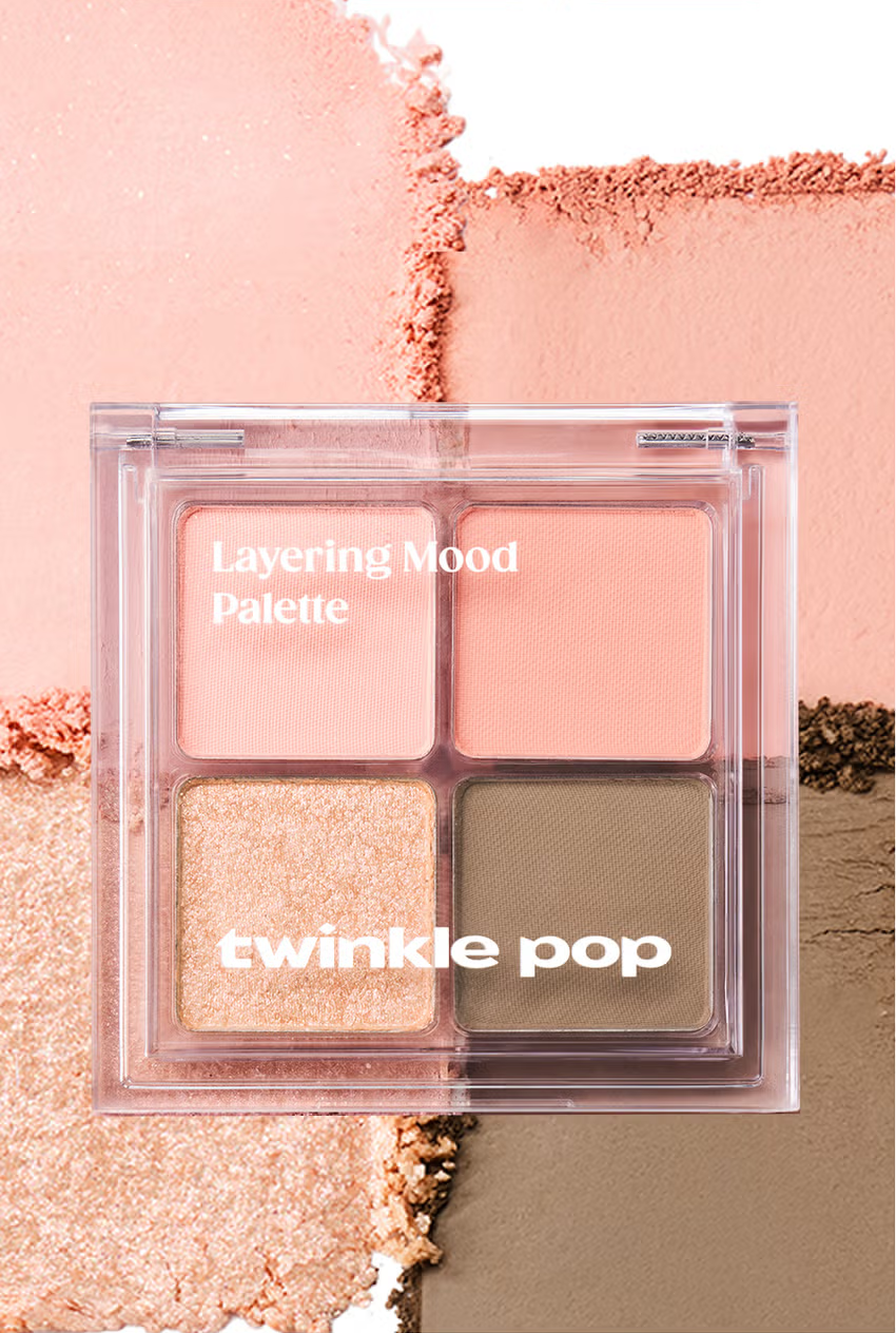 Twinkle Pop Peach Blending Eyeshadow Palette – Warm Tone K-pop Idol Makeup
